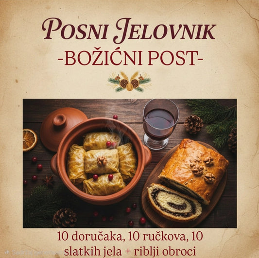POSNI JELOVNIK - BOŽIĆNI POST